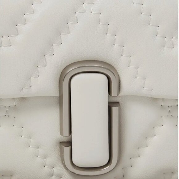 NWT! New Marc Jacobs J Marc Shoulder Bag -Quilted Lambskin leather -Cotton White - Picture 7 of 7